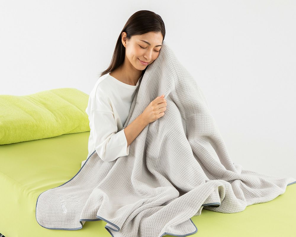 イッセイミヤケ、ベットスプレット　ワッフル TOWELKET(ワッフル織) | Active Sleep Store